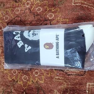 Brand New Bape Socks! Black/White Toe Colorway!